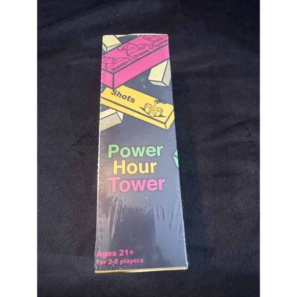 Power‎ Hour Tower Party Remove Blocks Game New Sealed Drinking Game - Picture 1 of 4